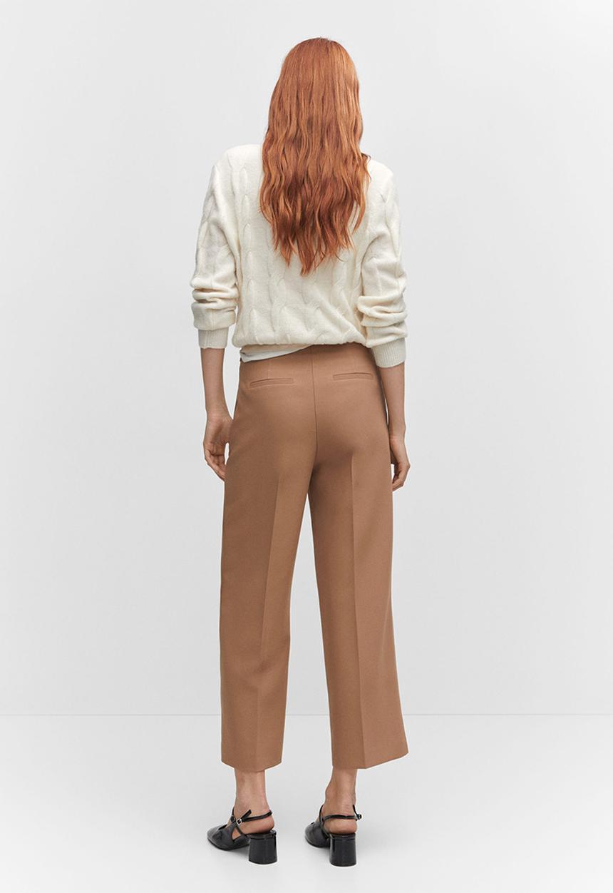 MANGO - Trousers Buckle - Medium Brown