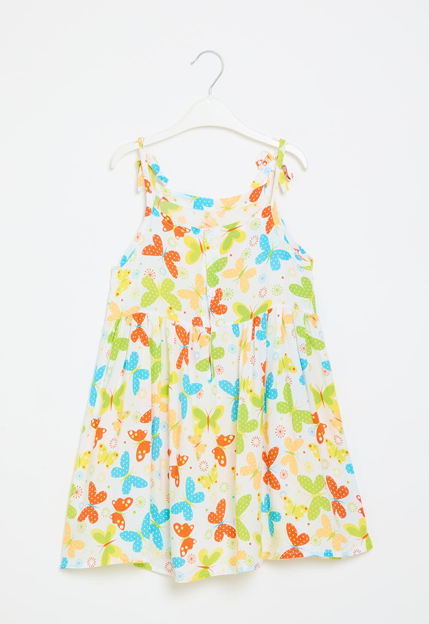 Pop Candy - Tie knot dress - yellow multi