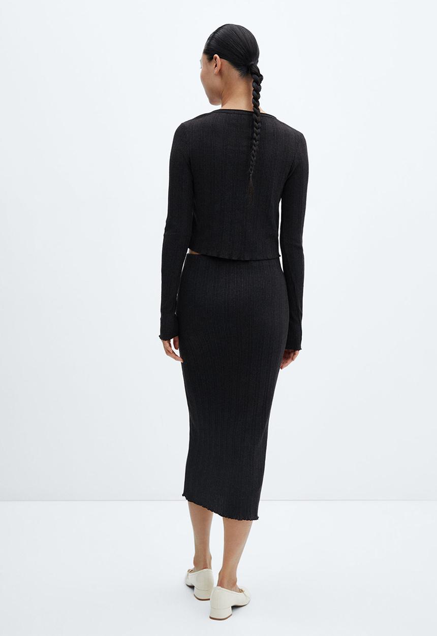 MANGO - Skirt Ada - Charcoal
