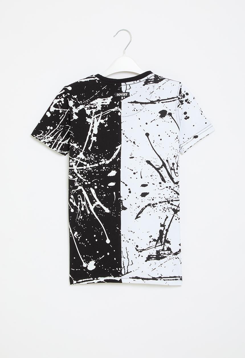 SOVIET - Boys fashion tee - black & white