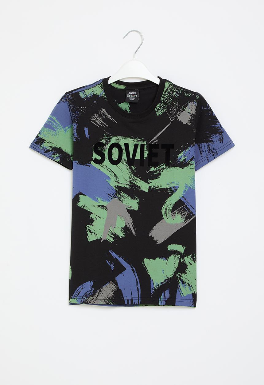 SOVIET - Boys fashion tee - black