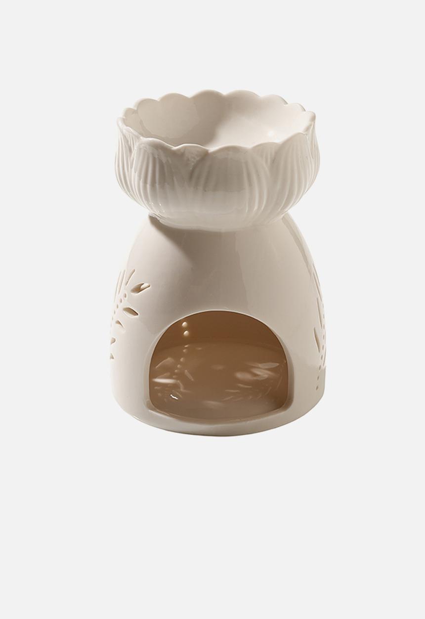 Amanda Jayne - Ceramic oil burner - Palm - white