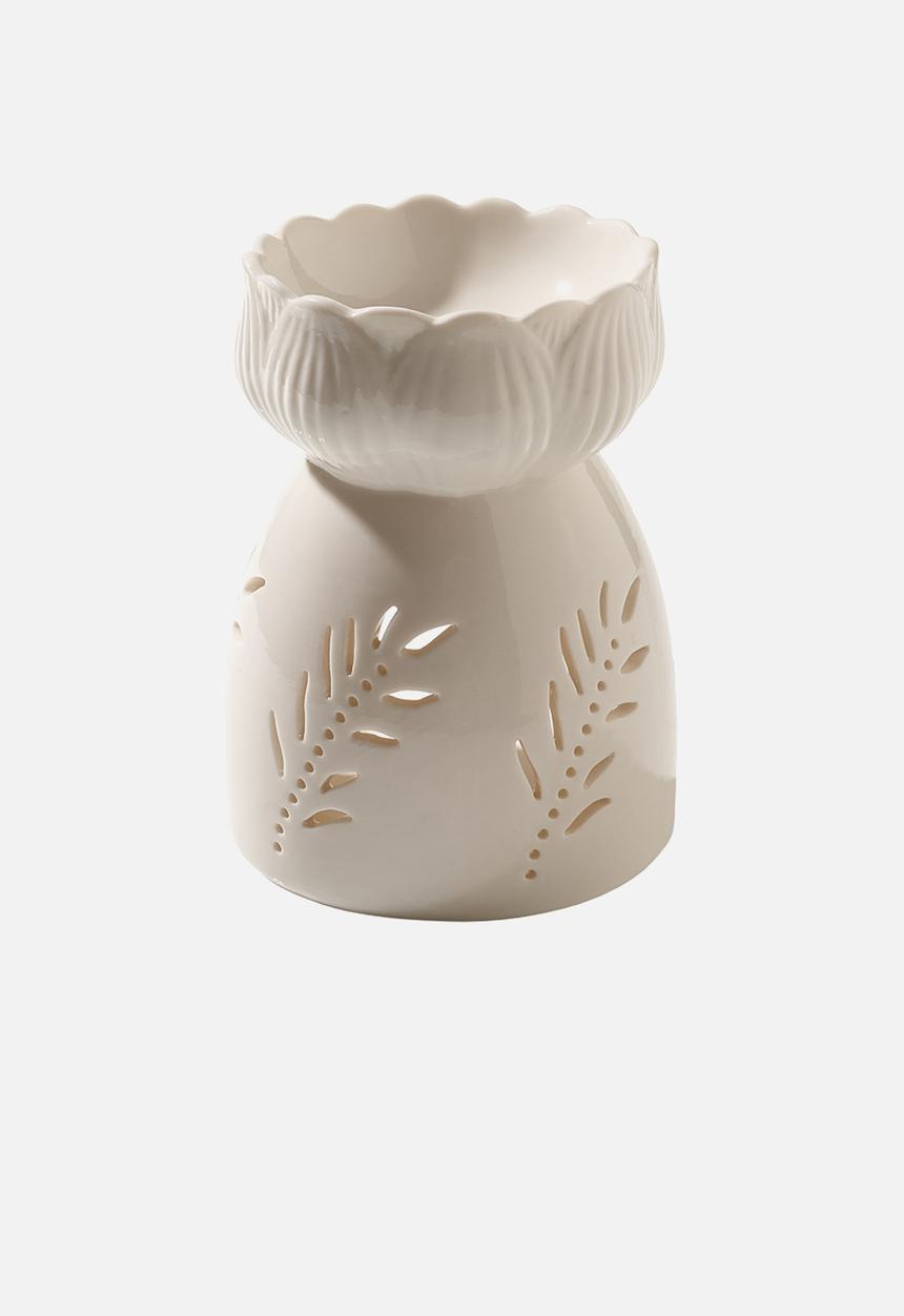 Amanda Jayne - Ceramic oil burner - Palm - white