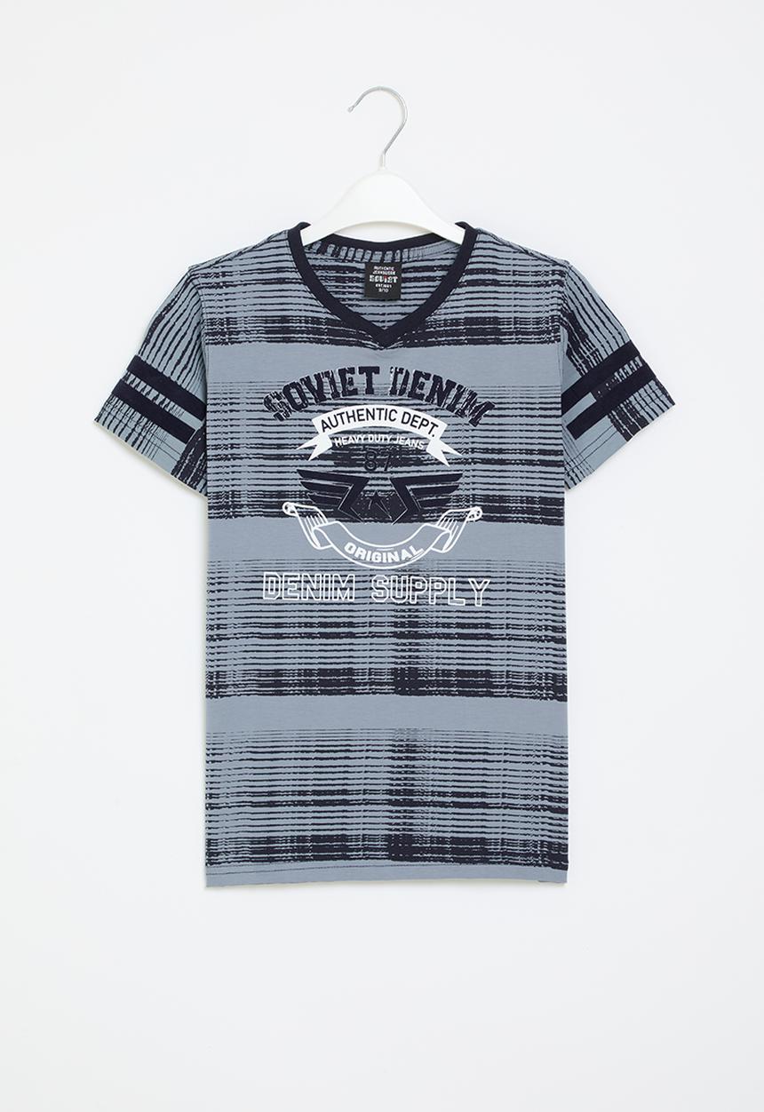 SOVIET - Boys fashion tee - navy