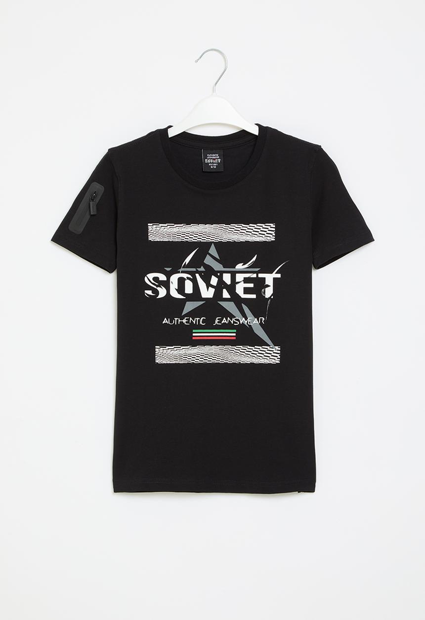 SOVIET - Boys fashion tee - black