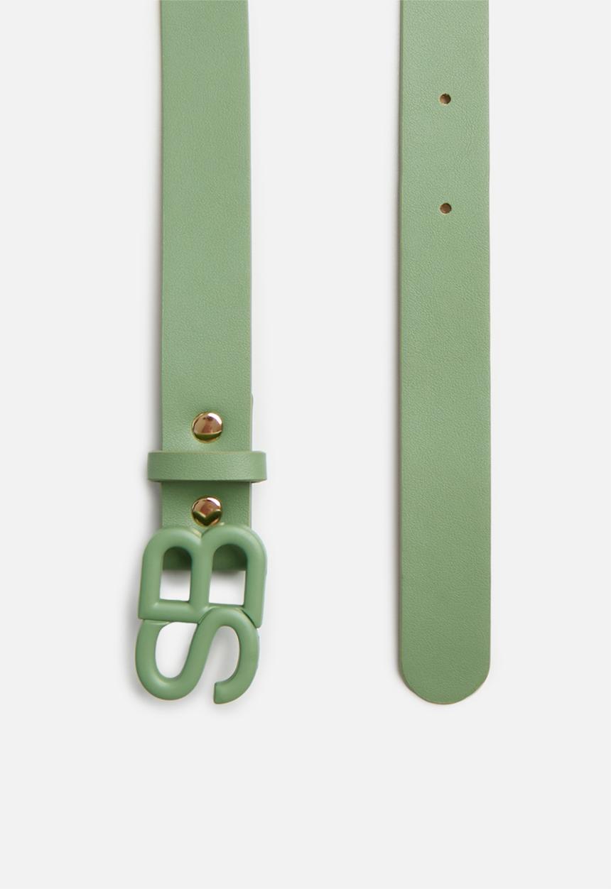 SISSY BOY - One colour belt with matching sb buckle - green