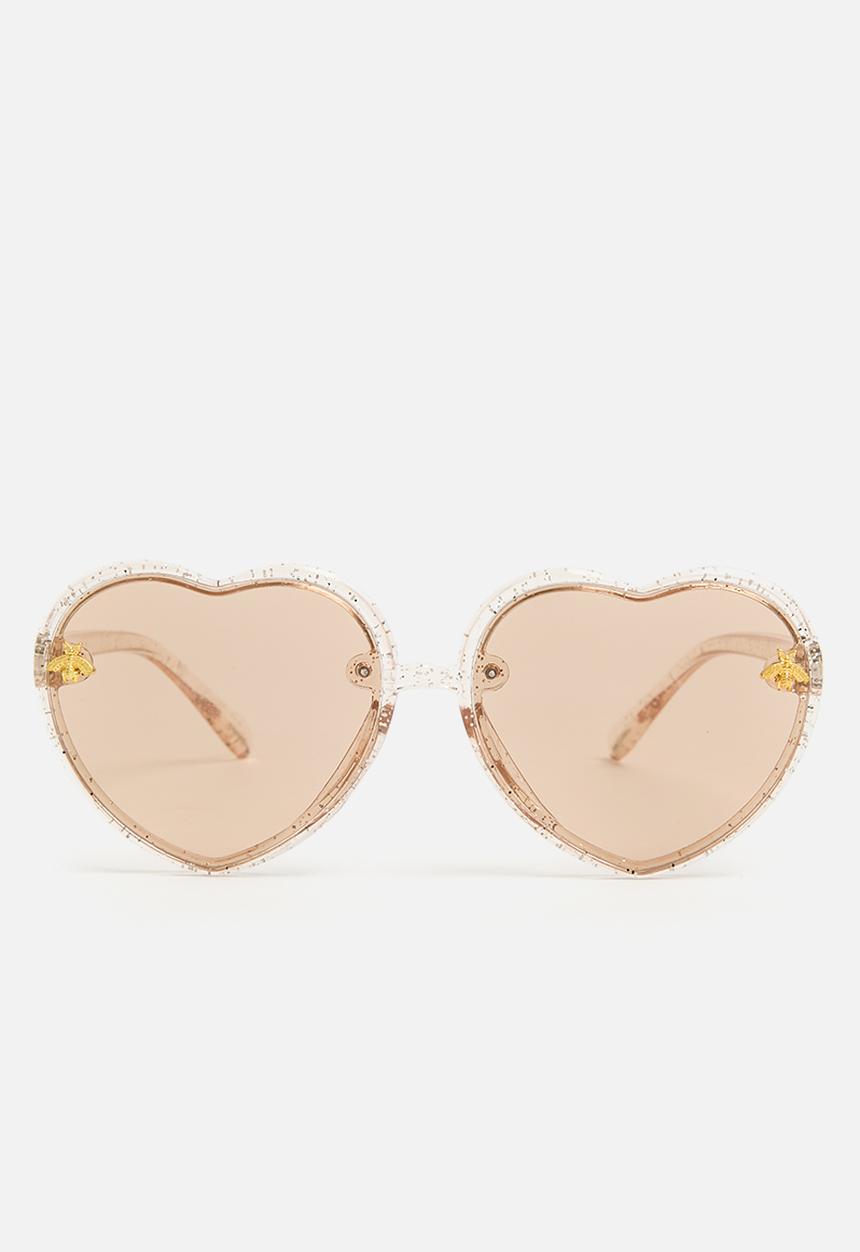 Pop Candy - Heart shaped sunglasses - brown