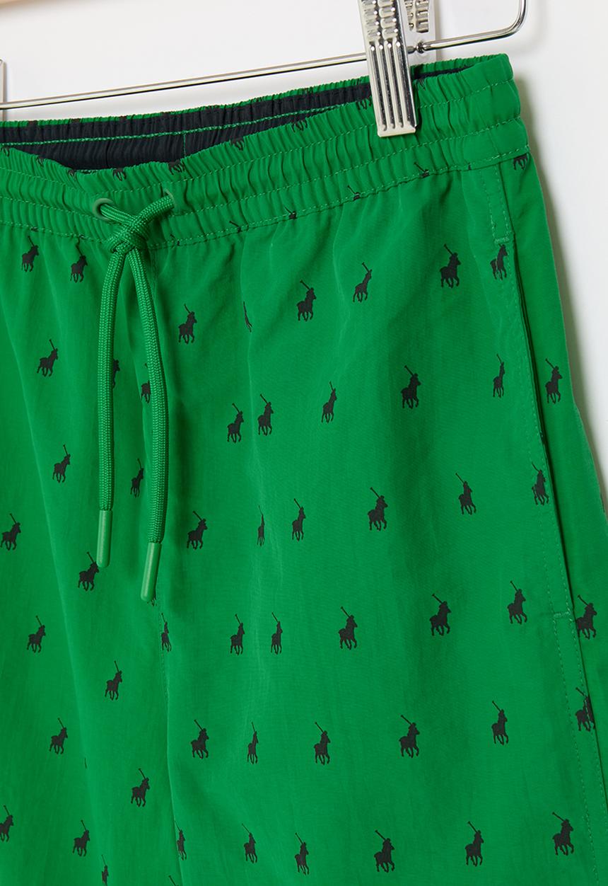 POLO - Boys bradley monogram short - green