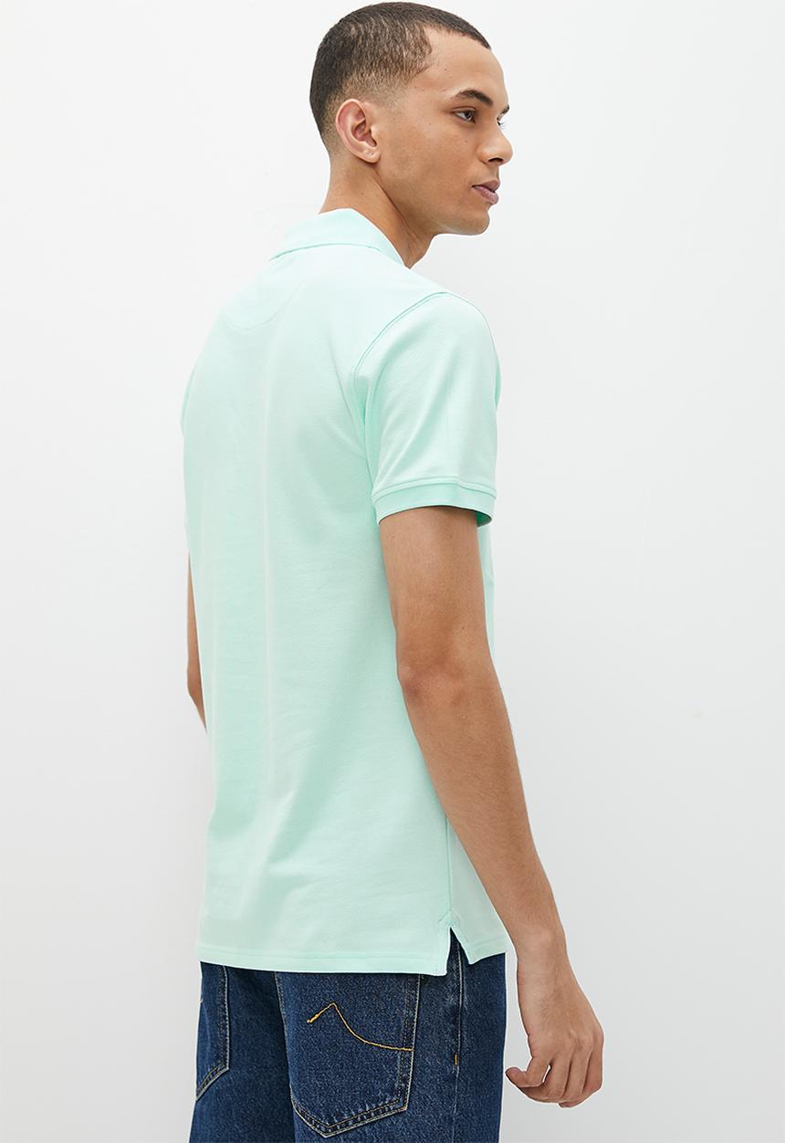 POLO - Mens classic pique short sleeve golfer - light blue