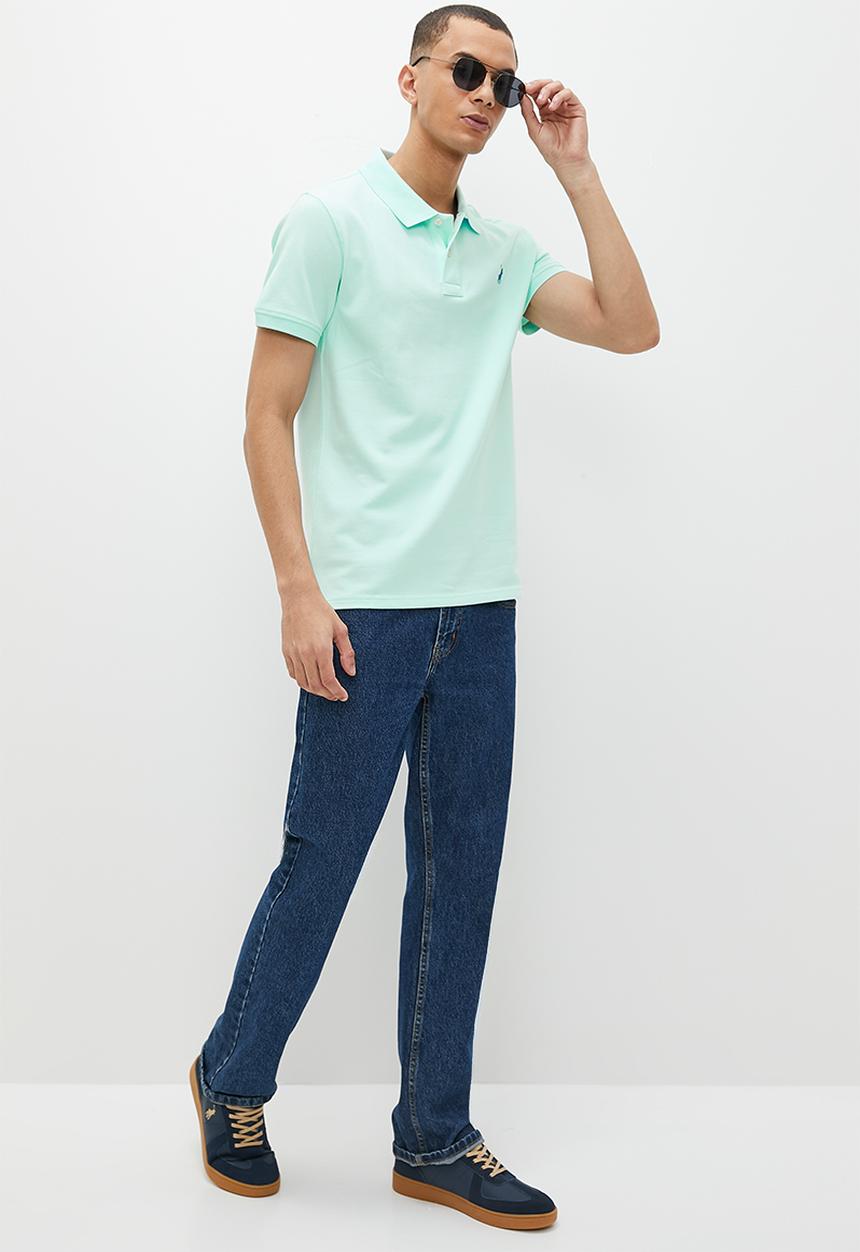 POLO - Mens classic pique short sleeve golfer - light blue