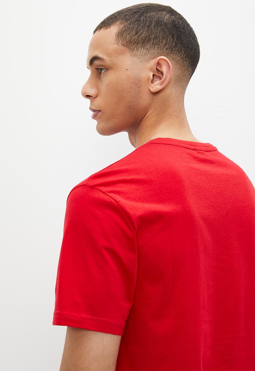 POLO - Mens v-neck short sleeve tee - red
