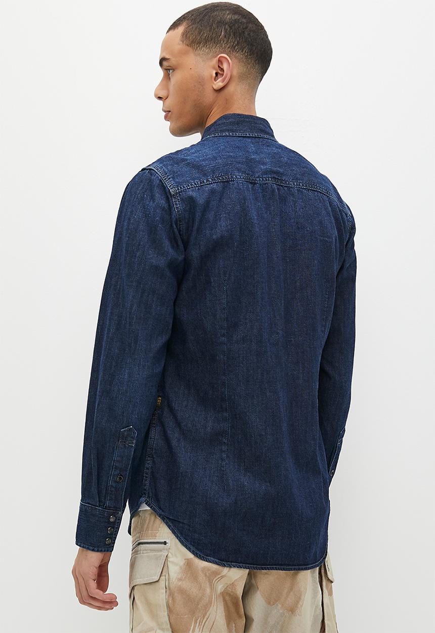 G-STAR - Slim Denim shirt Asinart 8oz denim - worn in deep sea