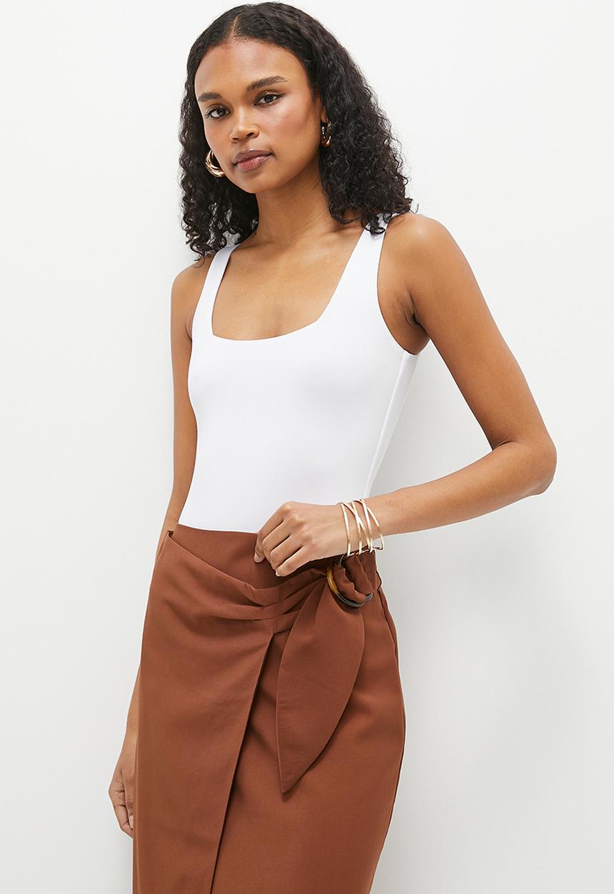 Superbalist - Square neck bodysuit - white