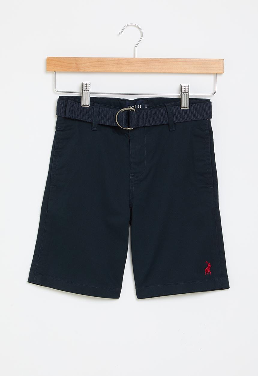 POLO - Boys andrew belted chino short - navy