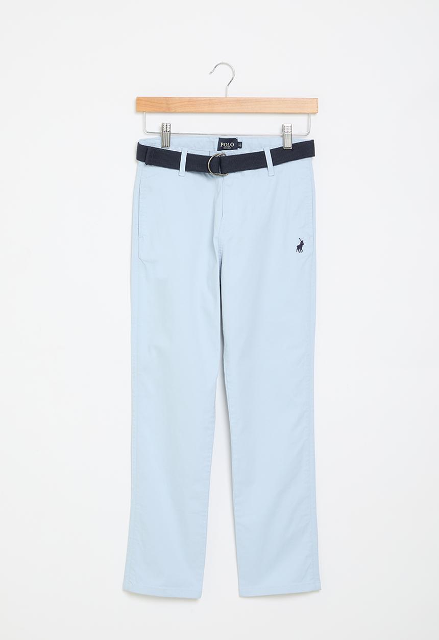 POLO - Boys adrian belted chino - light blue