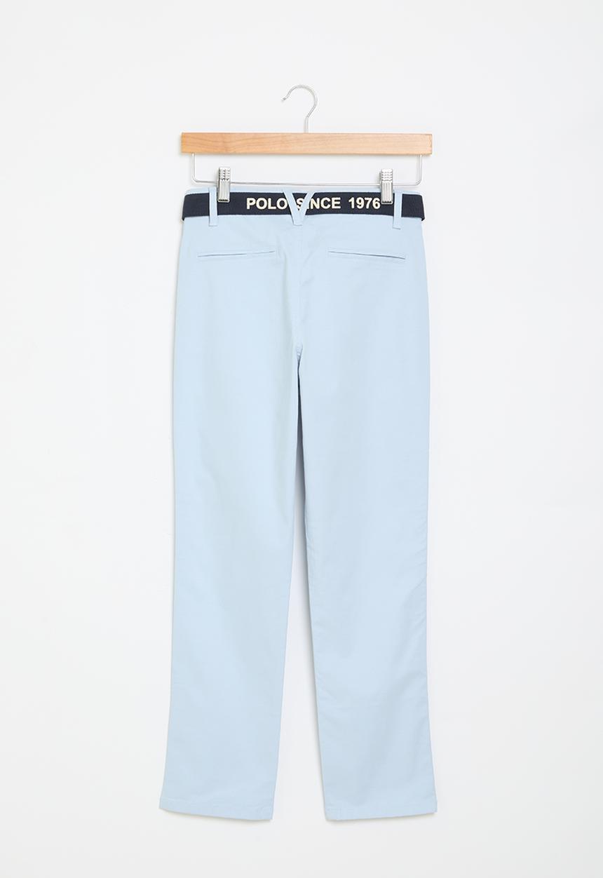 POLO - Boys adrian belted chino - light blue