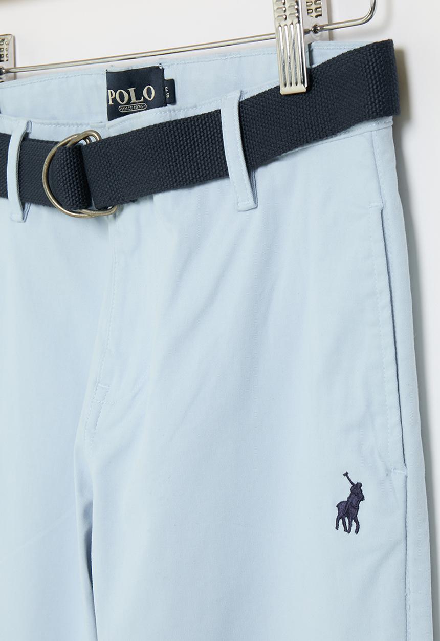 POLO - Boys adrian belted chino - light blue