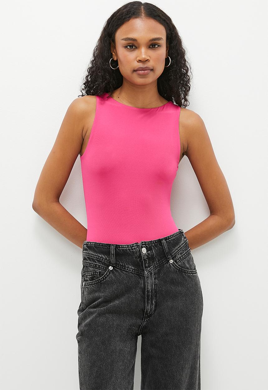 Superbalist - Single boatneck bodysuit - magenta