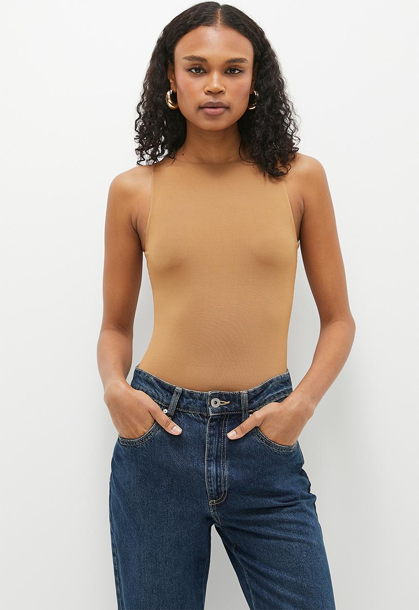 Superbalist - Single boatneck bodysuit - toasted coconut