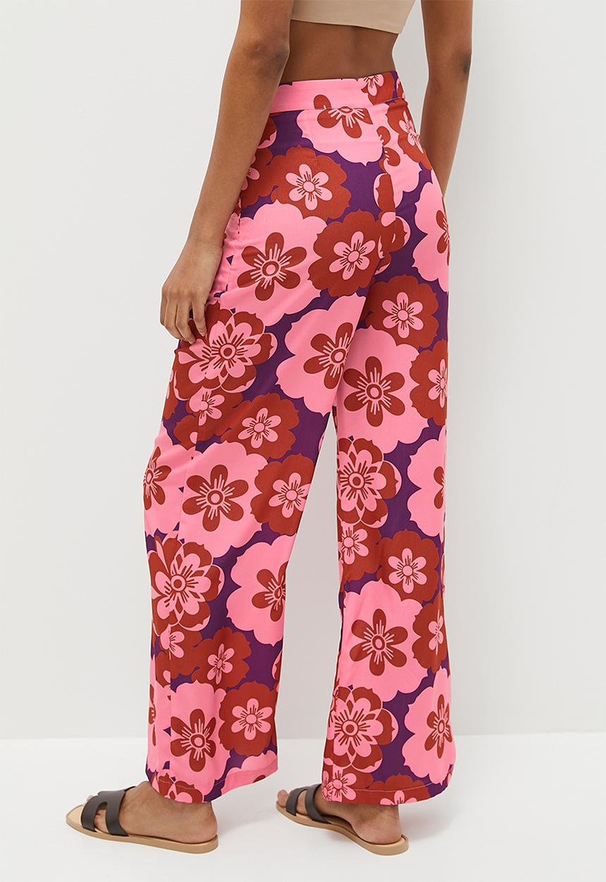 Superbalist - Co-ord printed wide leg - bright tropical floral