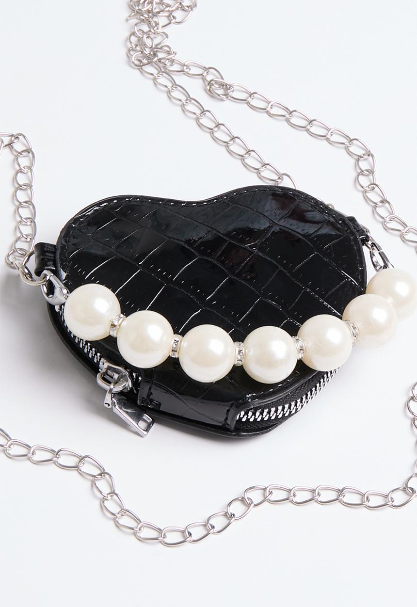 Pop Candy - Heart shaped bag- black