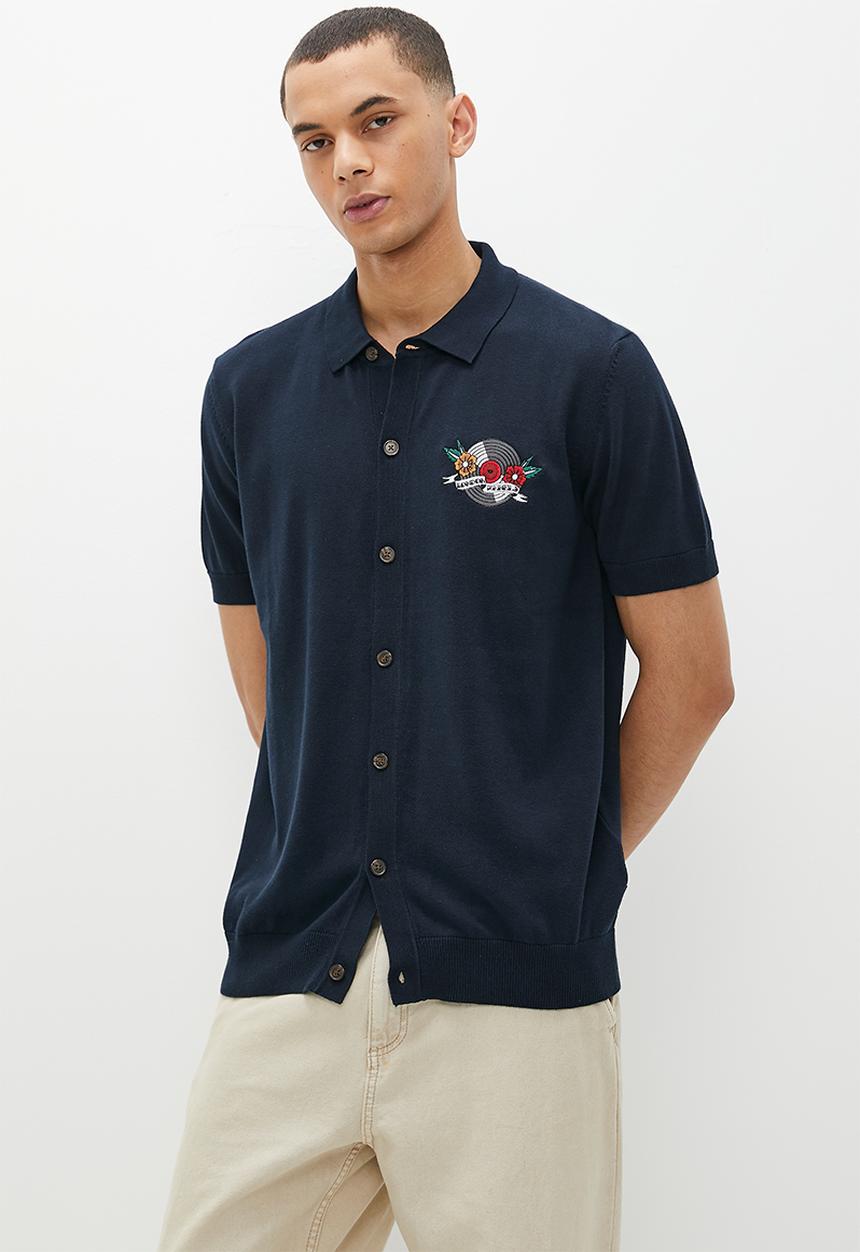 Ben Sherman - London rebels short sleeve polo knit - dark navy