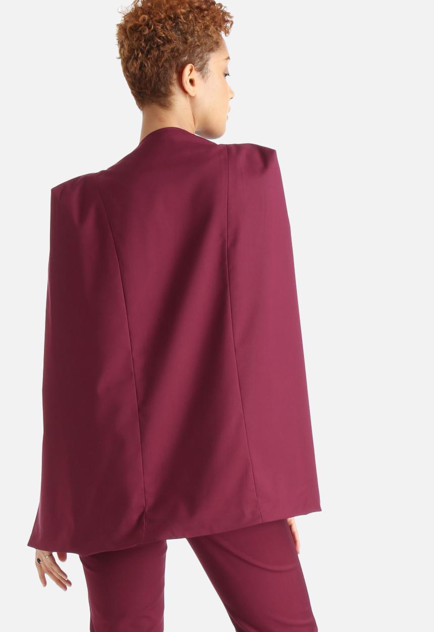 Lavish Alice - Collarless Cape Blazer