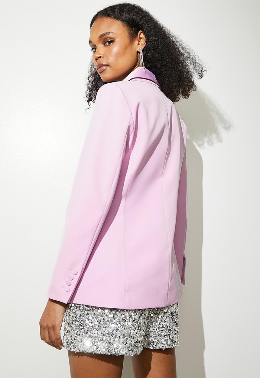 VELVET - Co-ord tuxedo blazer - lilac