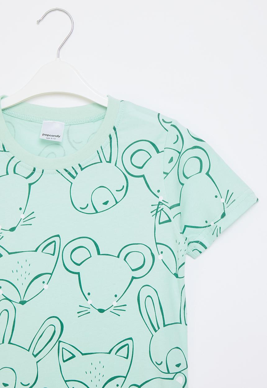 Pop Candy - Printed tee - light green