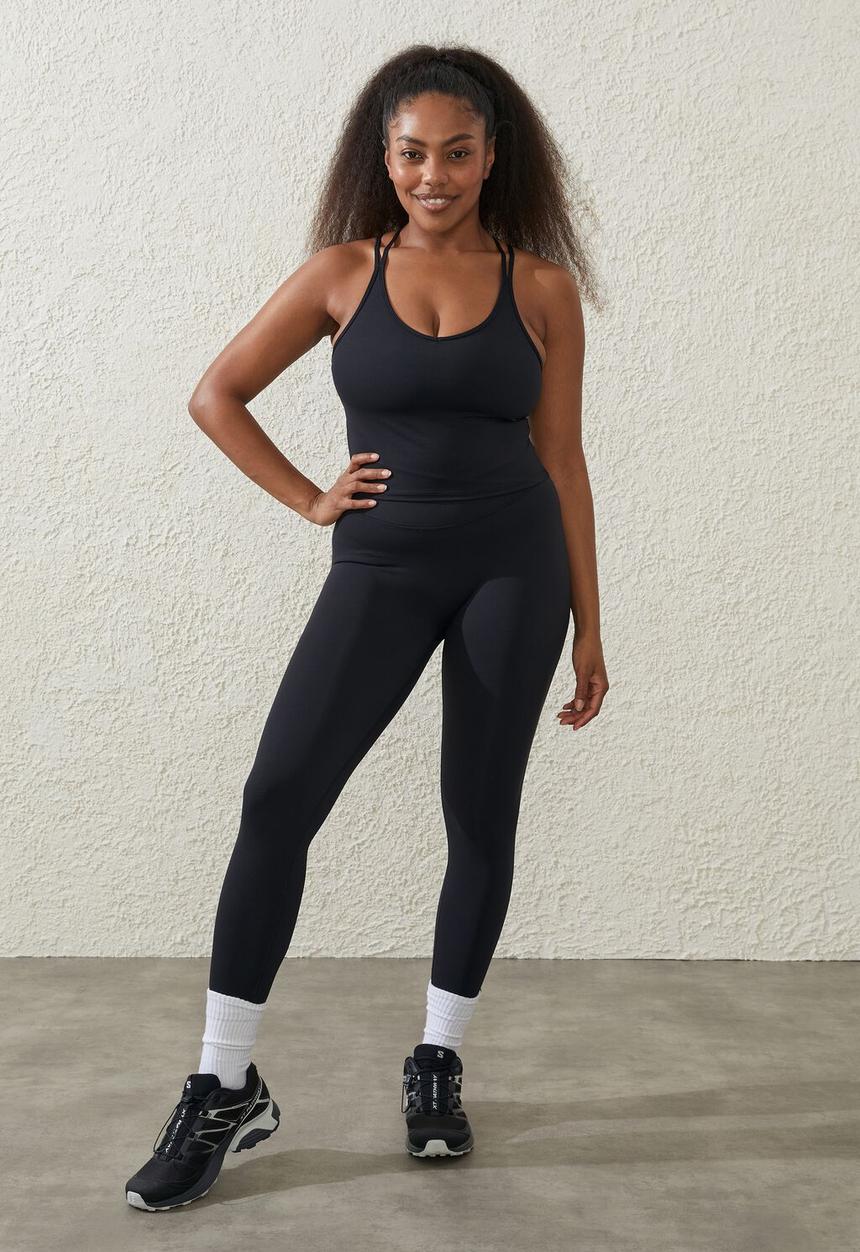 Cotton On - Ultra luxe strappy tank - black