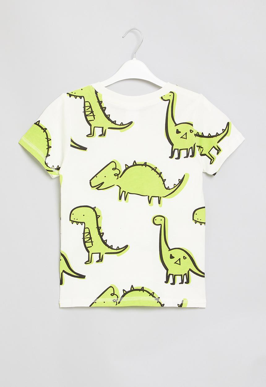 Pop Candy - Printed tee - green & white