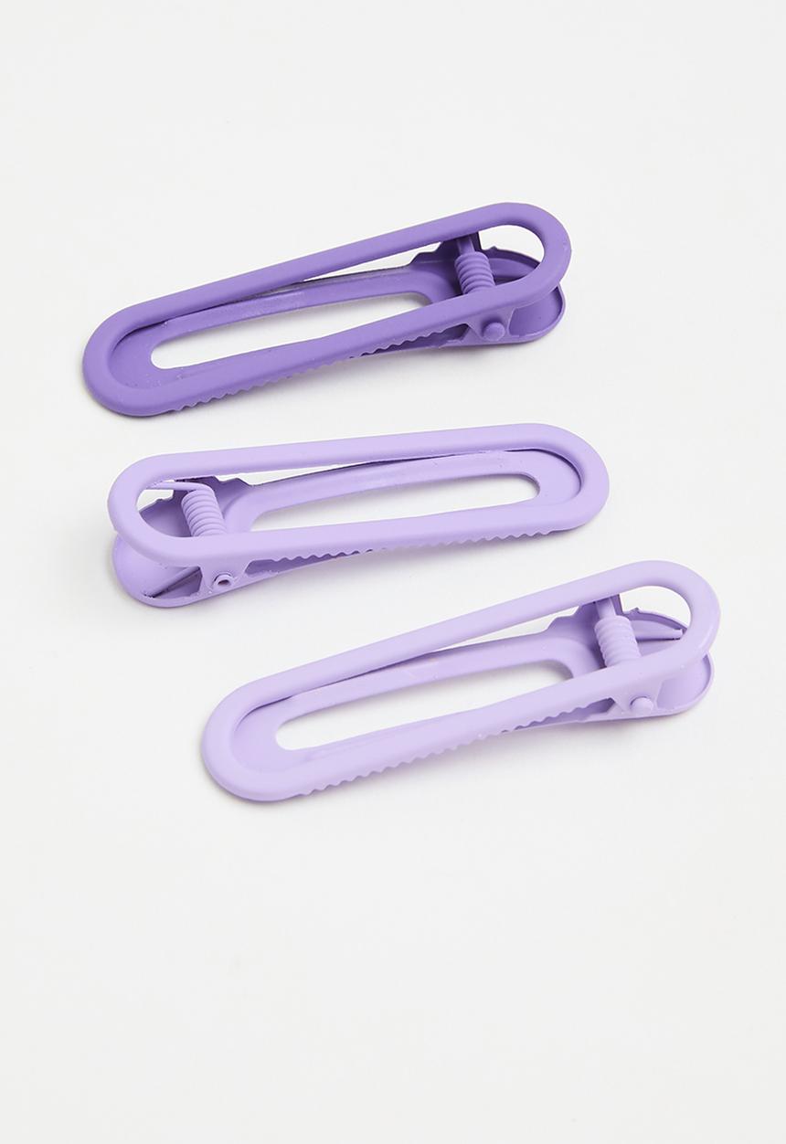 Pop Candy - Square hair clips - purple