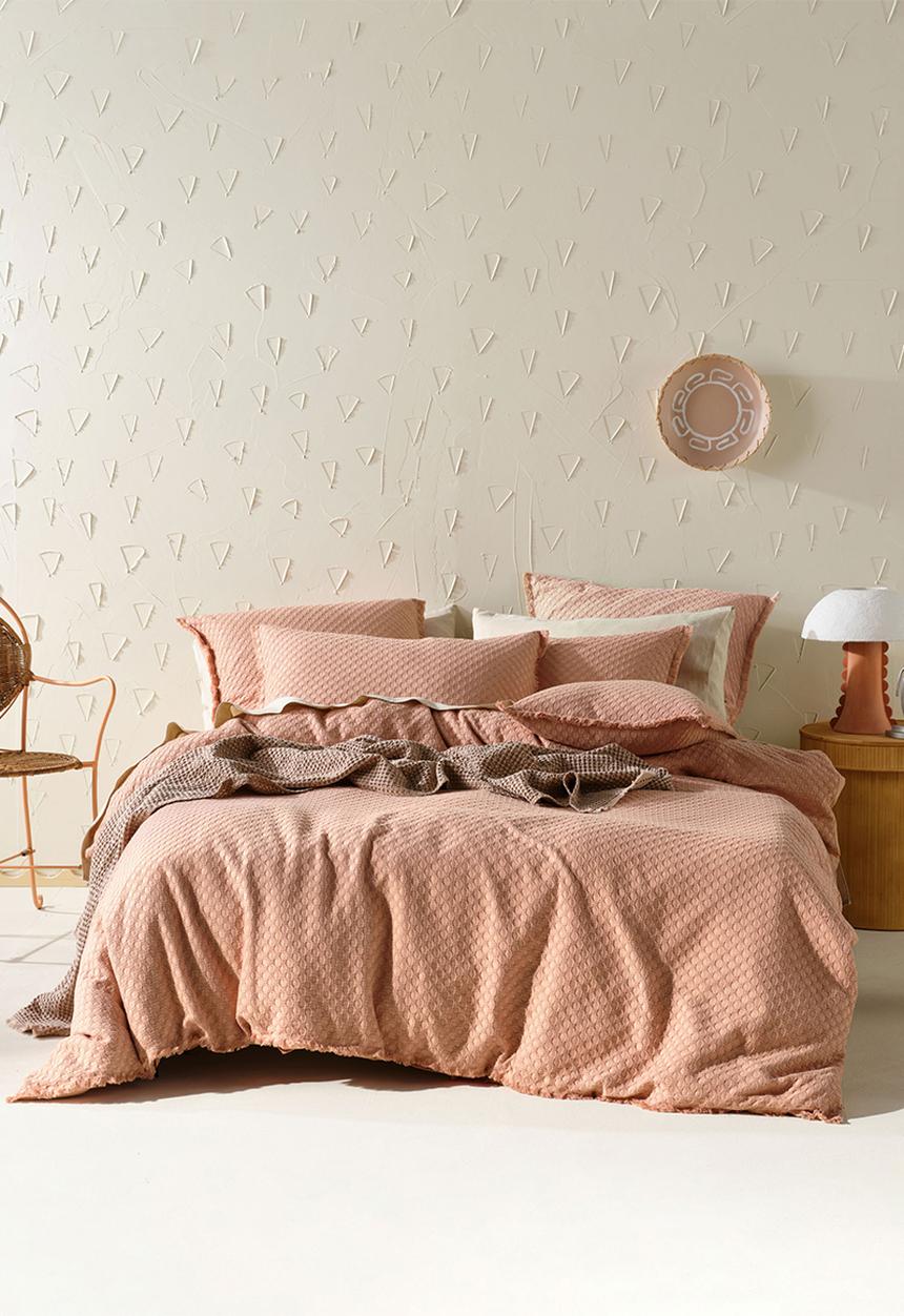 Linen House - Raquell Duvet Cover Set - Pink