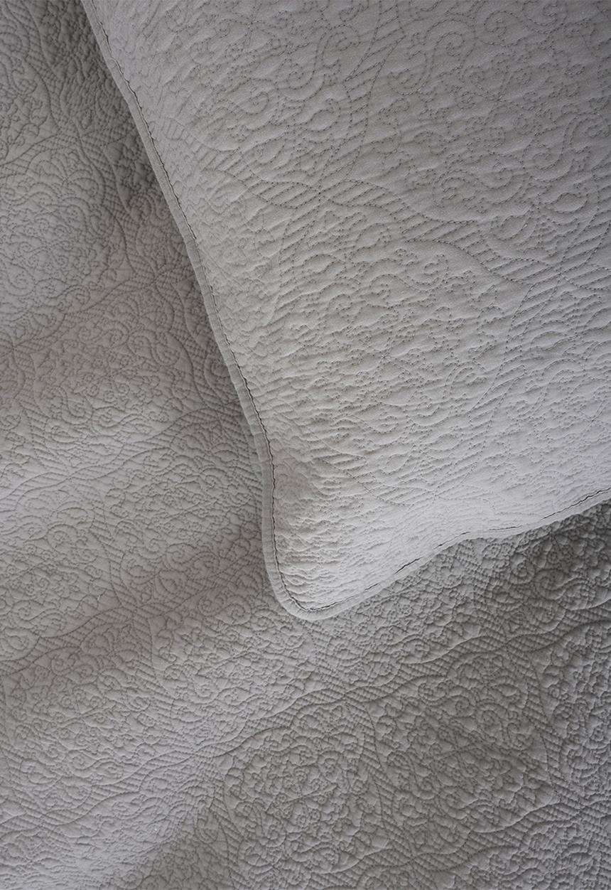 Linen House - Lilou Quilt & Pillowcase Sham set - Grey