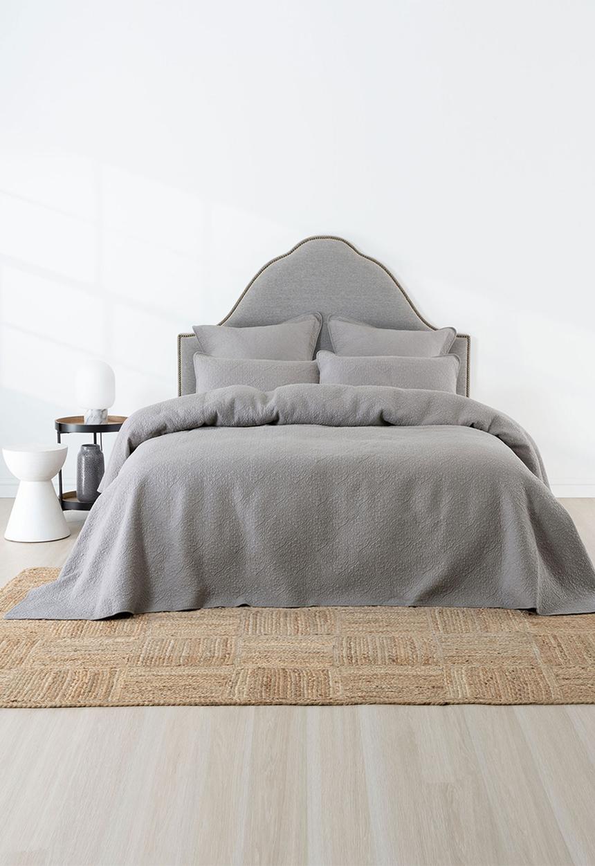 Linen House - Lilou Quilt & Pillowcase Sham set - Grey