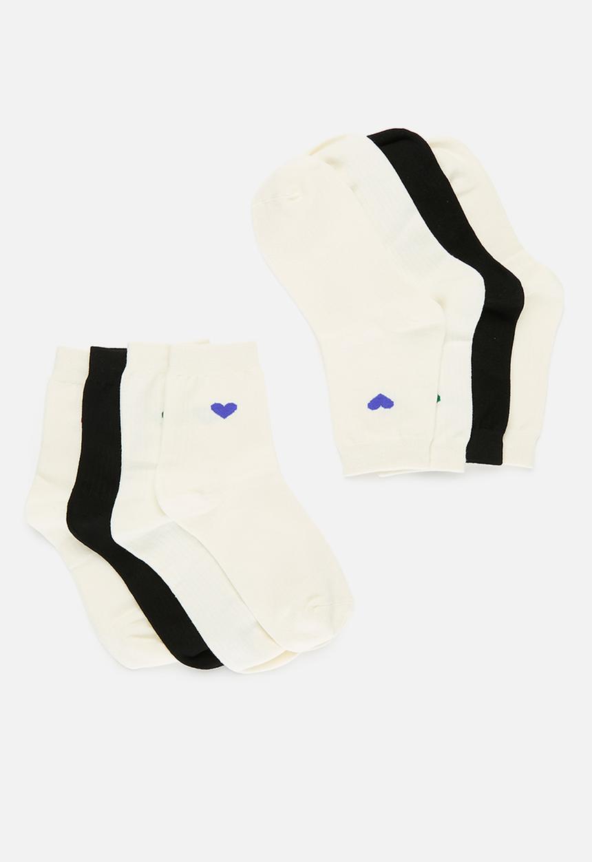 Tessa Design - Love 4 pack socks - black/neutral