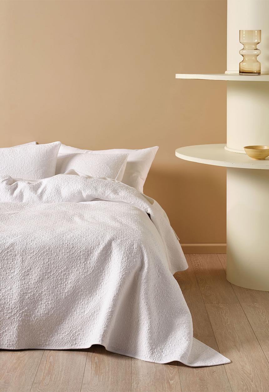 Linen House - Lilou Quilt & Pillowcase Sham set - White