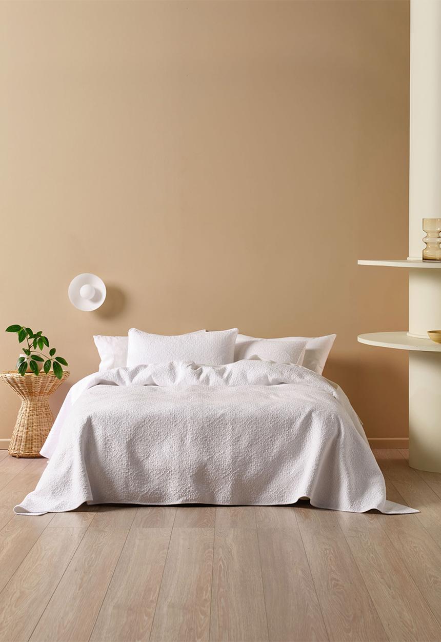 Linen House - Lilou Quilt & Pillowcase Sham set - White
