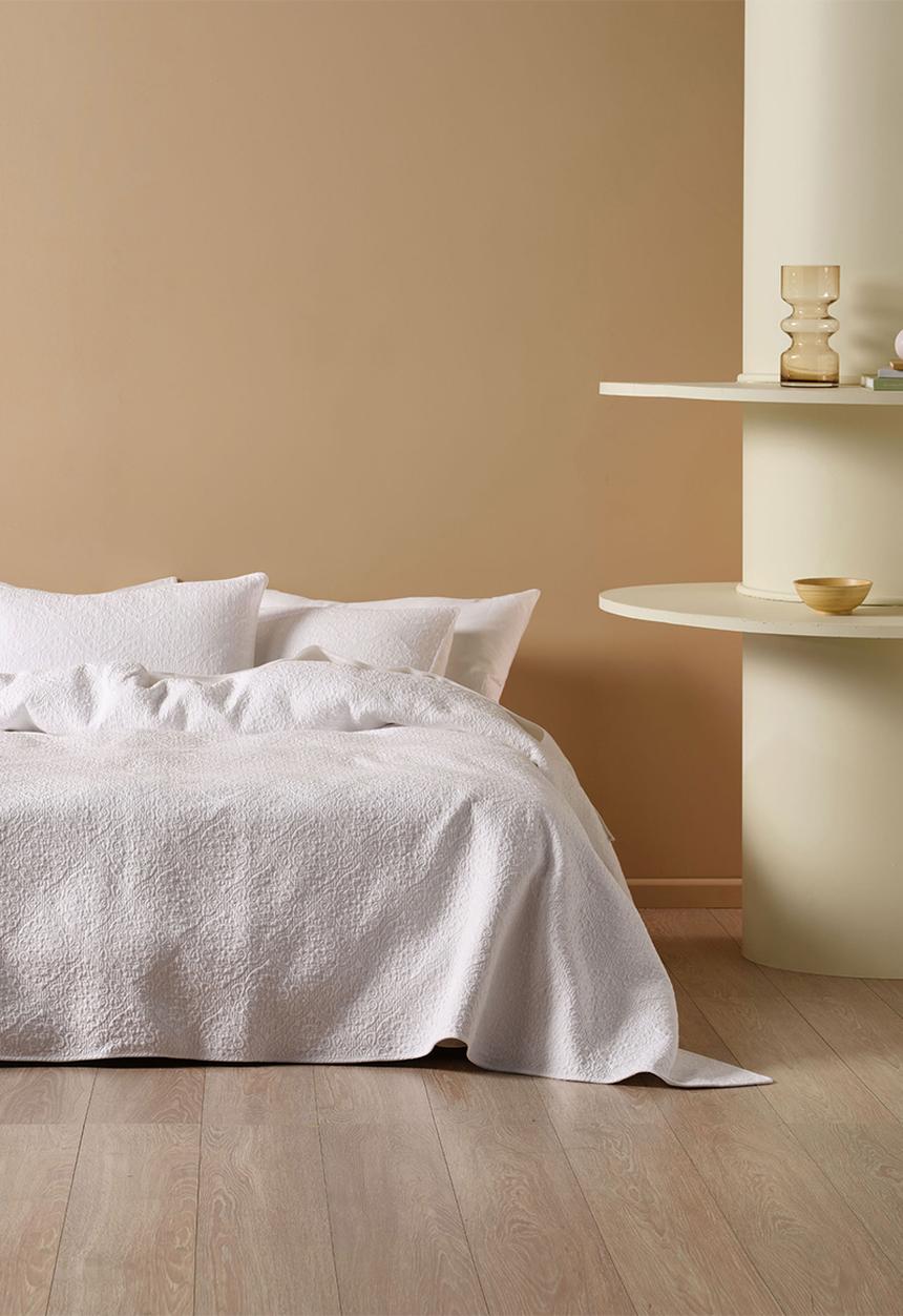 Linen House - Lilou Quilt & Pillowcase Sham set - White