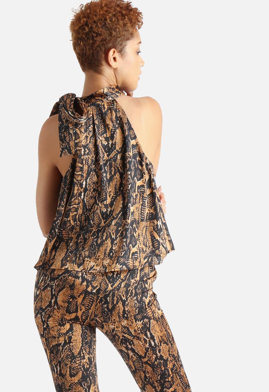 Lavish Alice - High Neck Floaty Crop Top