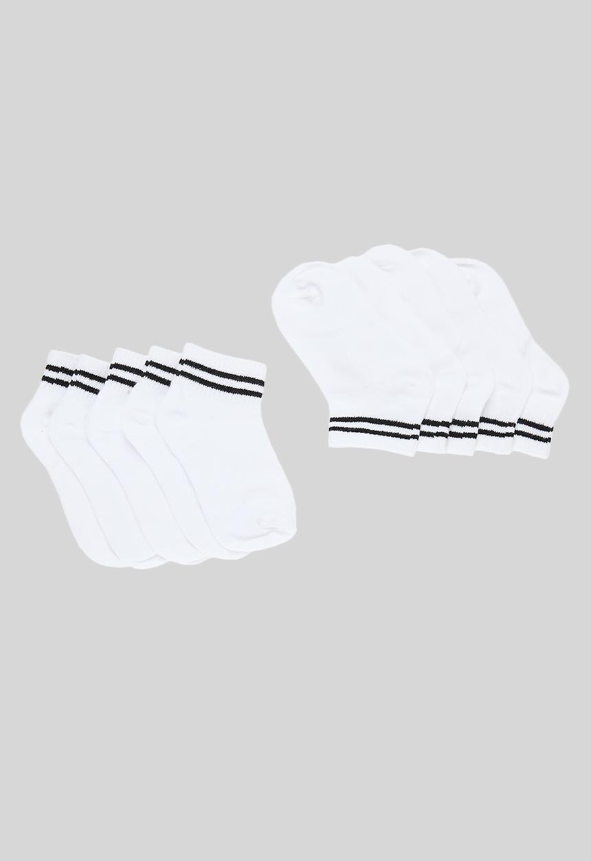 Pop Candy - 5 Pack ankle socks - black & white