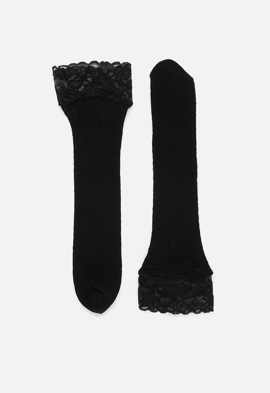 Tessa Design - Net mesh socks - black