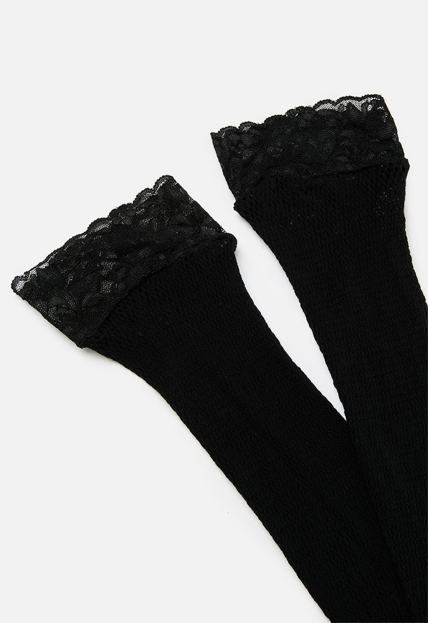 Tessa Design - Net mesh socks - black