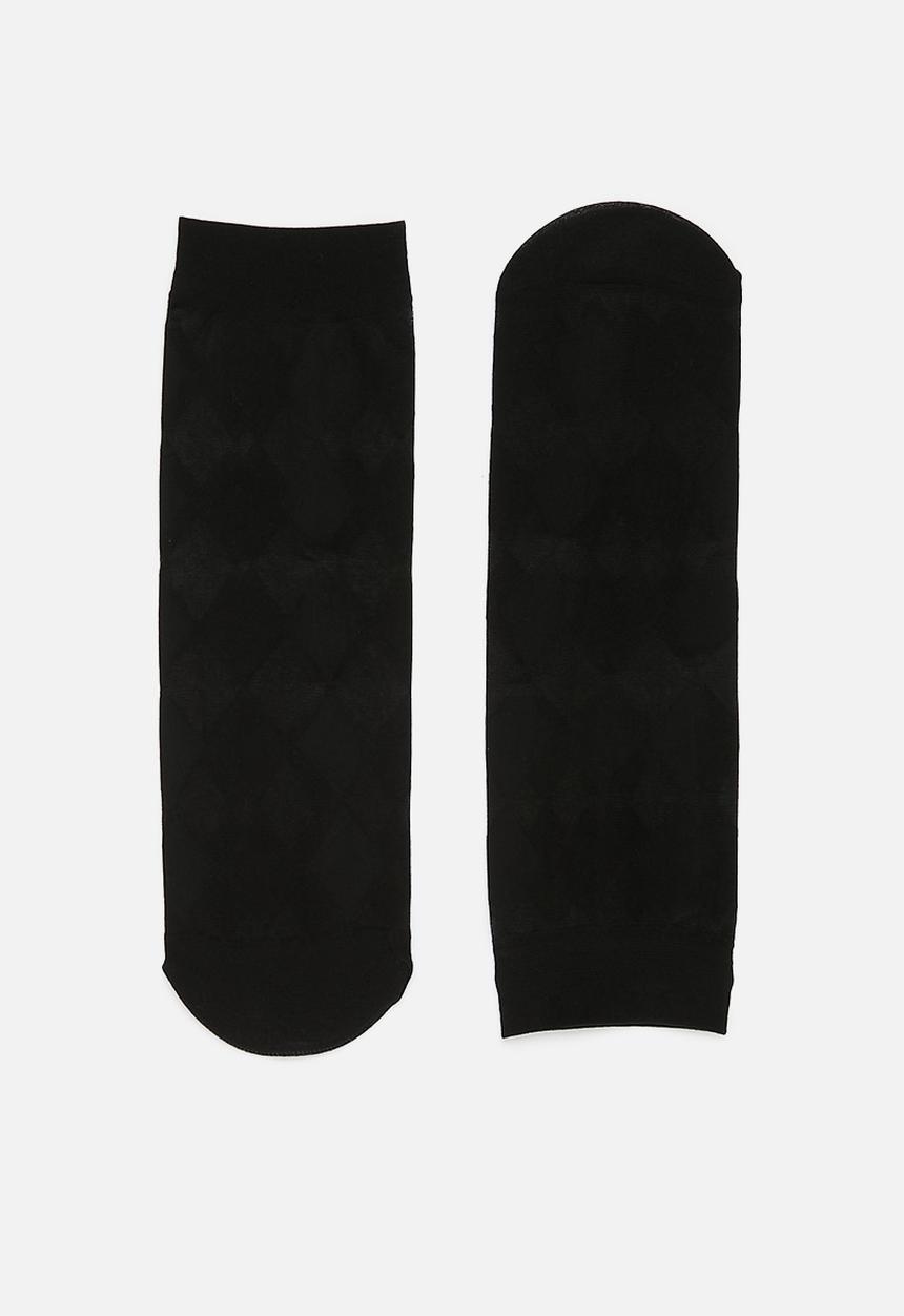 Tessa Design - Diamond lace socks - black