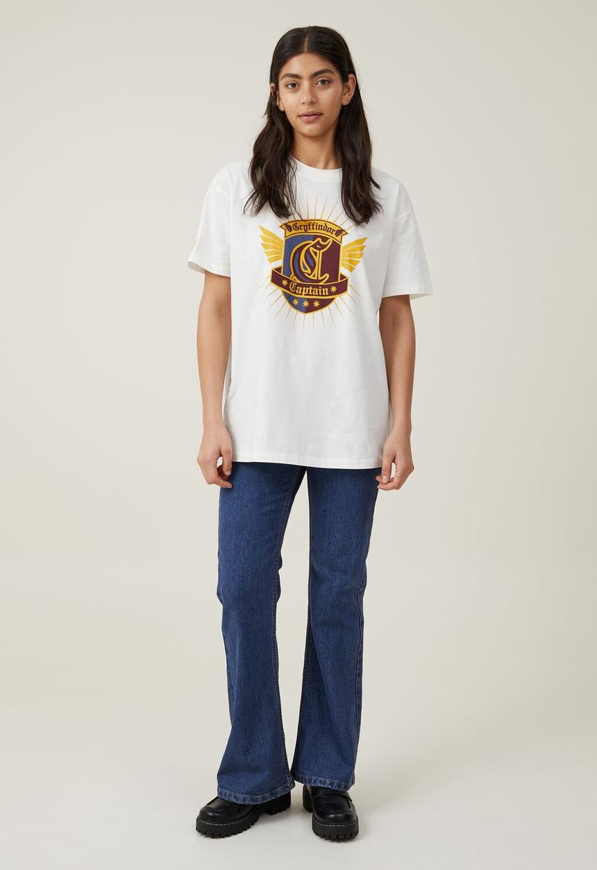 Cotton On - The Oversized Graphic License Tee-Lcn Wb Harry Potter Quidditch Team/Gardenia
