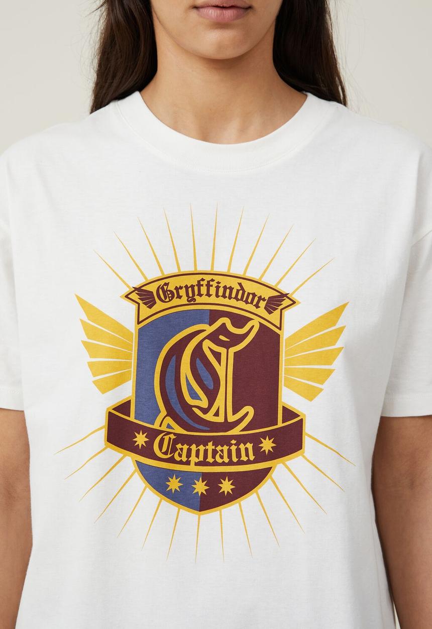 Cotton On - The Oversized Graphic License Tee-Lcn Wb Harry Potter Quidditch Team/Gardenia