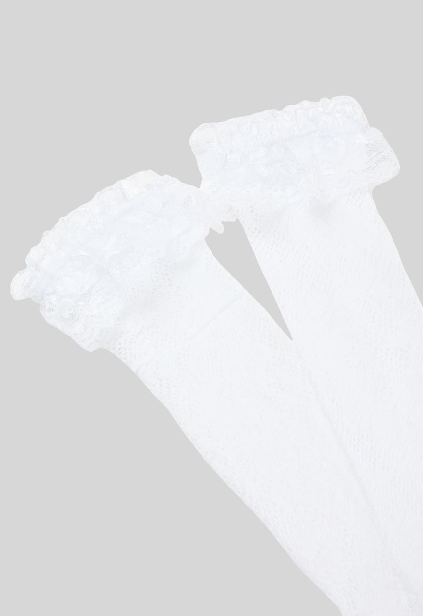 Pop Candy - Frilled socks - white