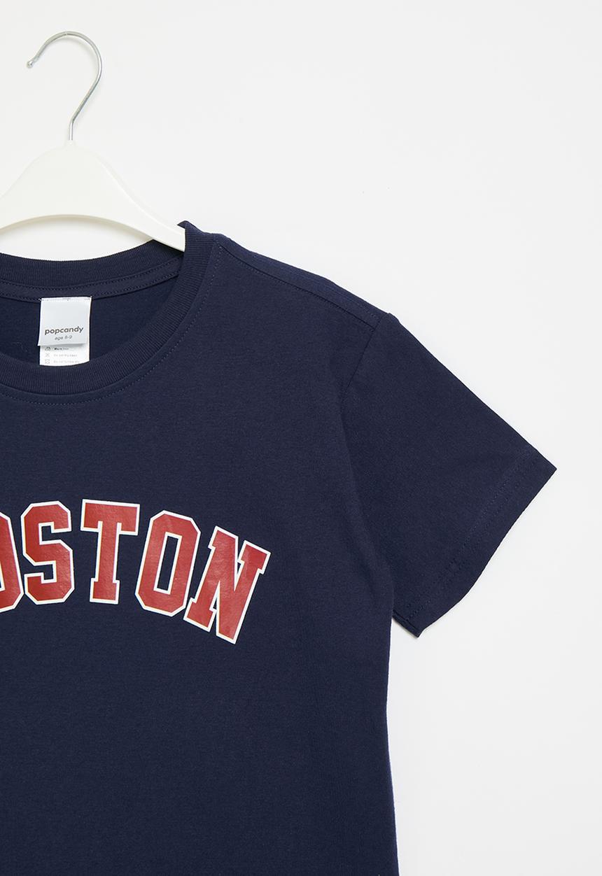 Pop Candy - Boston  tee - navy