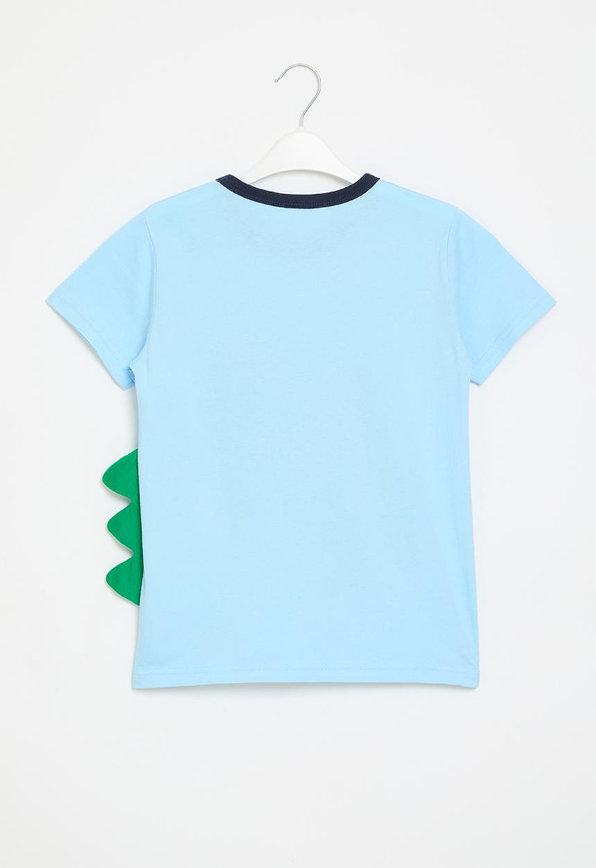 Pop Candy - Printed  tee - navy and light blue