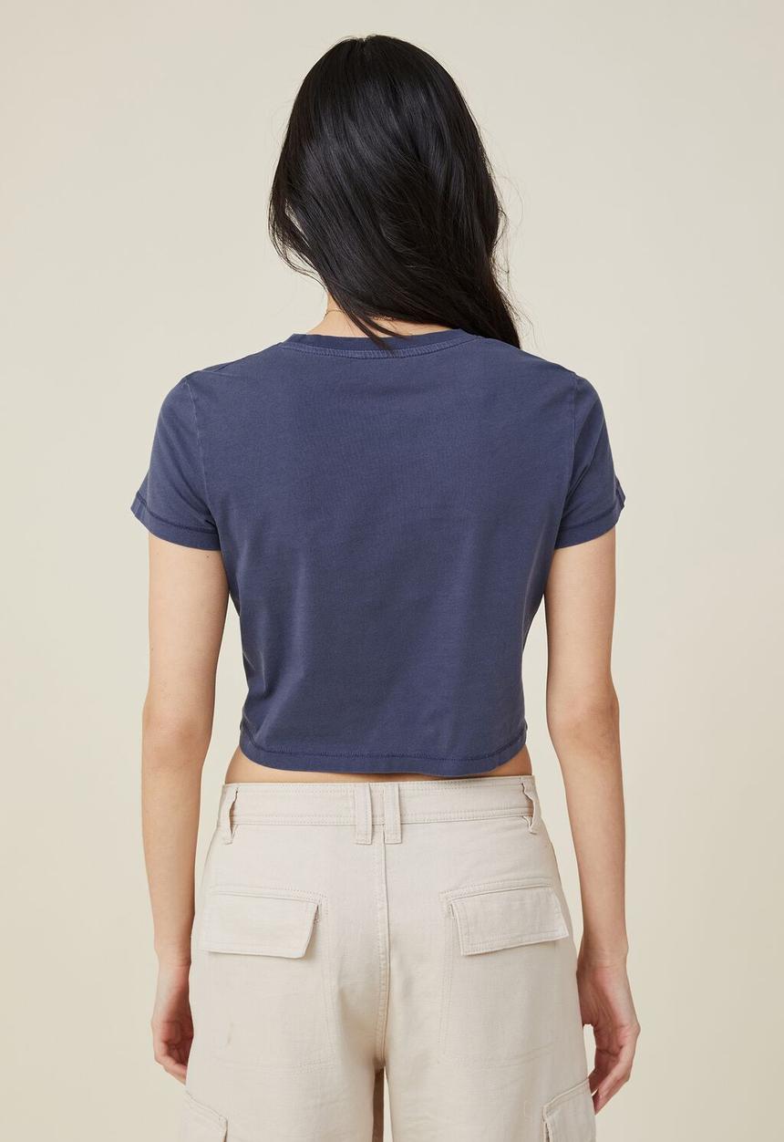 Cotton On - The baby tee - washed midnight navy